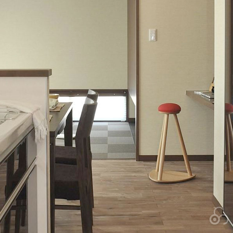 cosine（コサイン） (プレゼント付) 赤い帽子のキッチンスツール ハイ