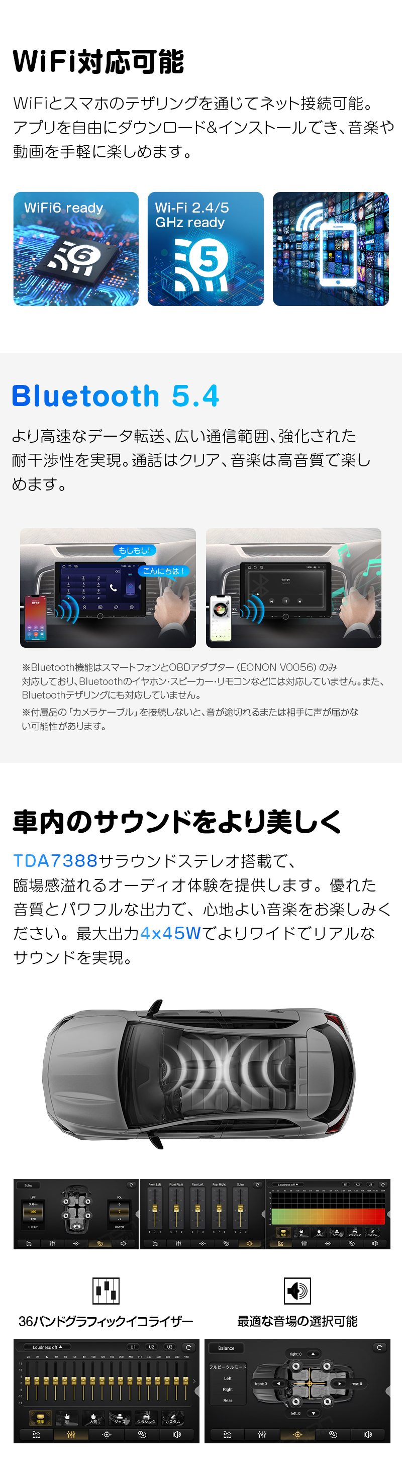 Eonon 爆買 ディスプレイオーディオ android14 10.1インチ 物理ボタン