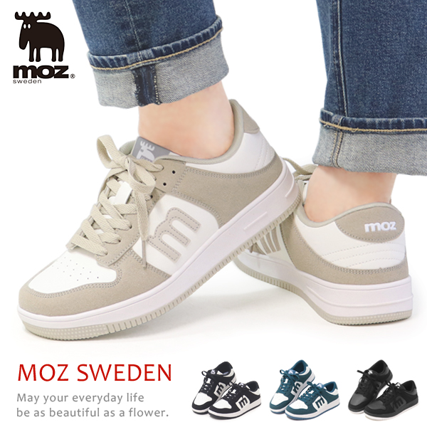 moz（モズ） スニーカー レディース 厚底 ウォーキングシューズ コート