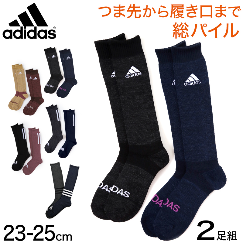 adidas（アディダス） レディース ハイソックス 秋 冬 靴下 総パイル 2