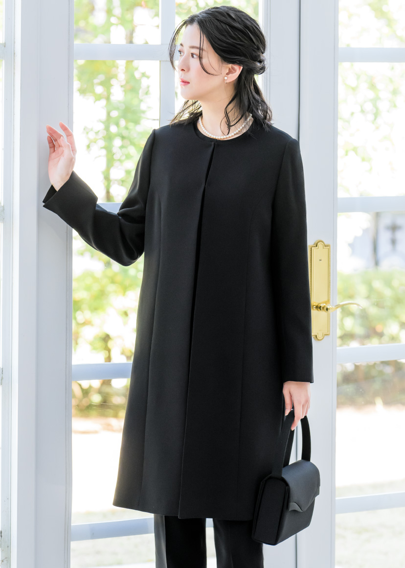 ELENA（エレナ） 日本製生地 ロングジャケット 喪服 レディース ロング