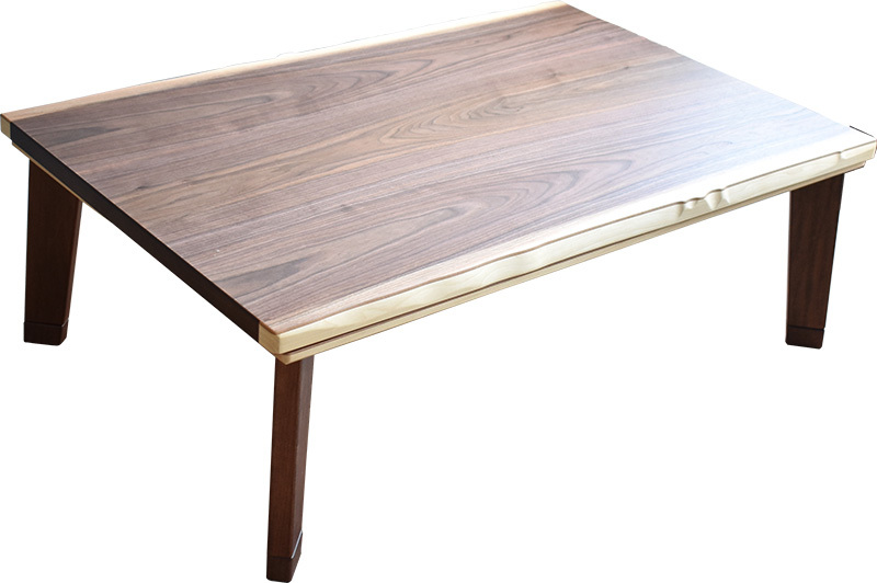 こたつ テーブル 120 コタツ ウォールナット 日本製 おしゃれ 継脚