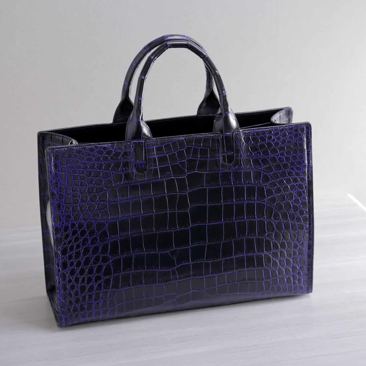 クロコダイル ビジネスバッグ メンズ 日本製 センター取り 2WAY