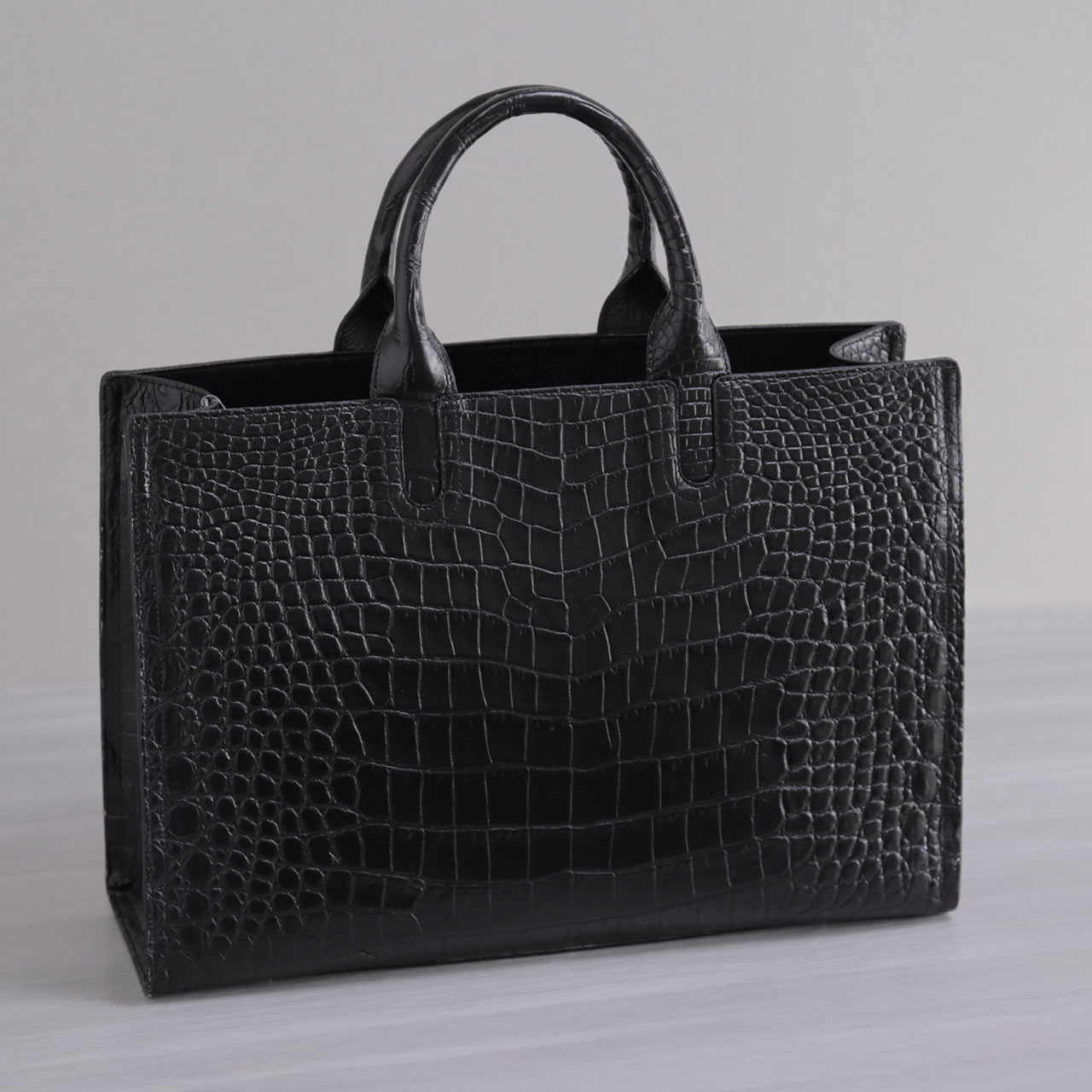 クロコダイル ビジネスバッグ メンズ 日本製 センター取り 2WAY