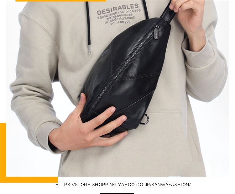 ボディバッグ メンズ 本革 2way 斜め掛け ショルダーバッグ 自転車 鞄