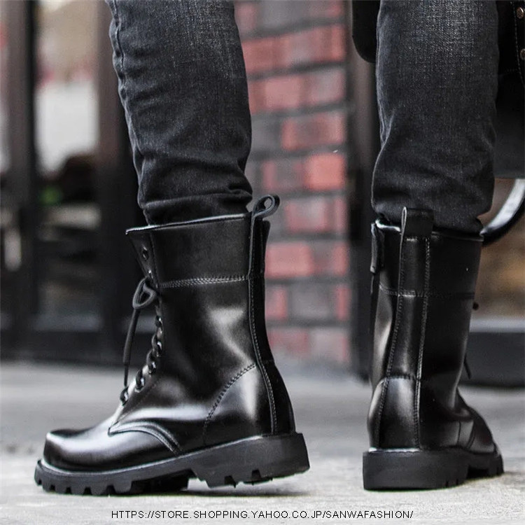 archive ミリタリーブーツ engineer boots サイドジップ付き メンズ