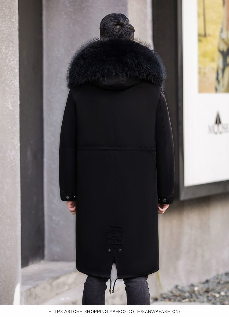 メンズ モッズコート 裏起毛 裏ボア 毛皮コート ファーコート