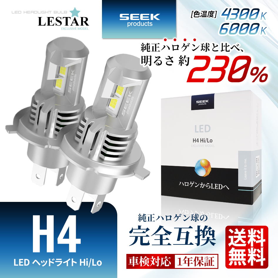 SUBARU サンバー ディアス含む H2.2〜H11.11 LEDヘッドライト H4