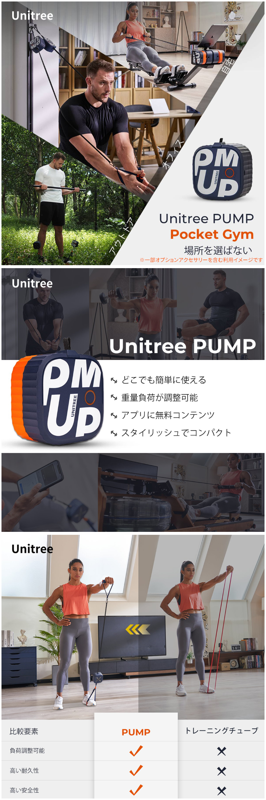 Unitree PUMP PRO 20kg 2個セット＋エクササイズバー＋専用