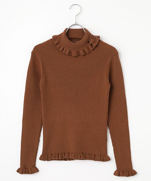 PINK HOUSE（ピンクハウス） モチーフ付きタートルリブニット