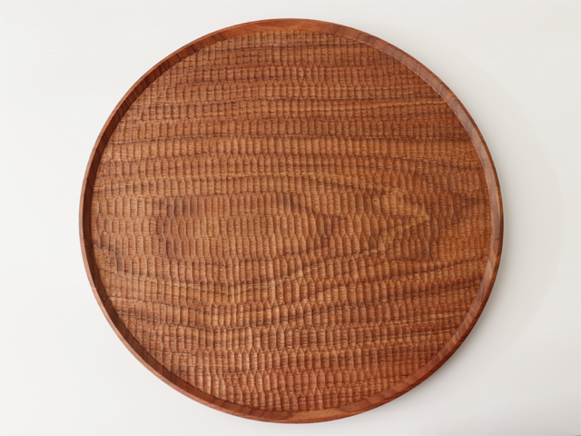 高塚和則 一人膳 木立 丸 （ 33cm ） ウォルナット 木工房玄 : 雑貨の