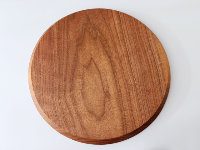 高塚和則 一人膳 木立 丸 （ 33cm ） ウォルナット 木工房玄 : 雑貨の