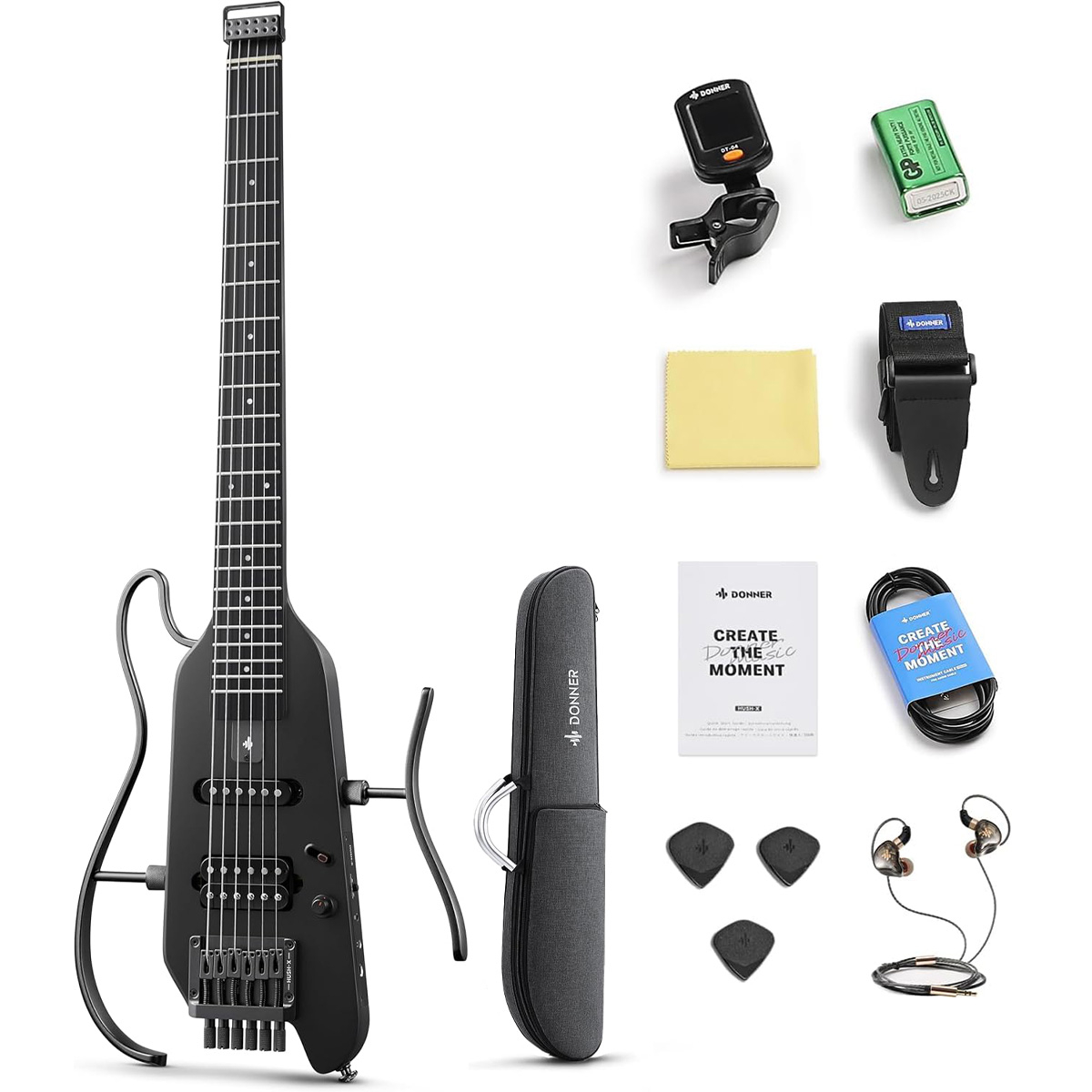 期間限定SALE 3/9 21時まで Donner ドナー HUSH-X ヘッドレスギター