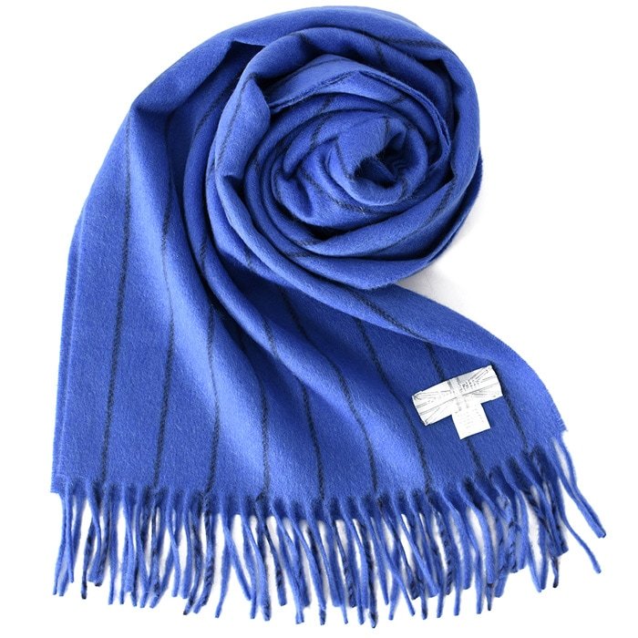 Joshua Ellis（ジョシュアエリス） カシミヤ ストール 大判 ストライプ