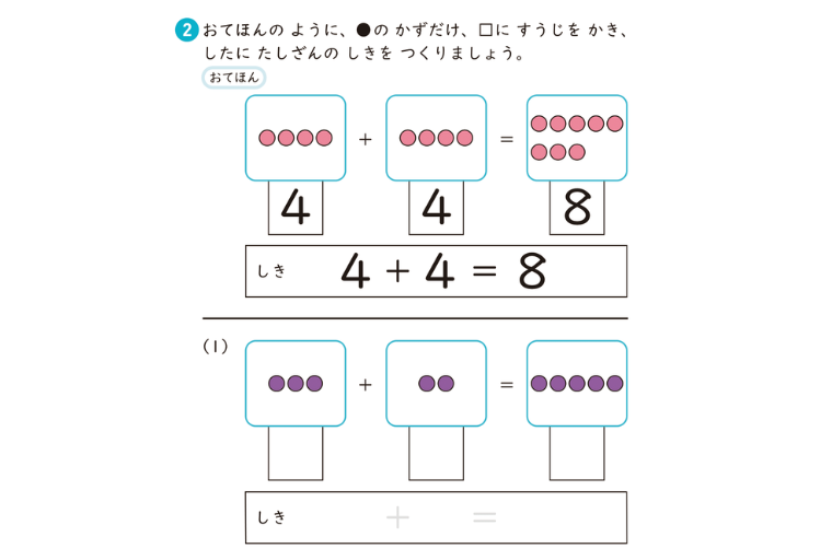七田式 短作文やたし算・ひき算〜七田式プリントC : しちだ・教育研究