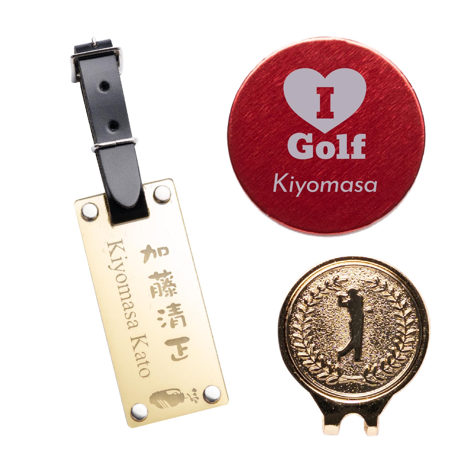 ネームタグ ゴルフマーカー セット 名入れ ギフト ゴルフ コンペ景品