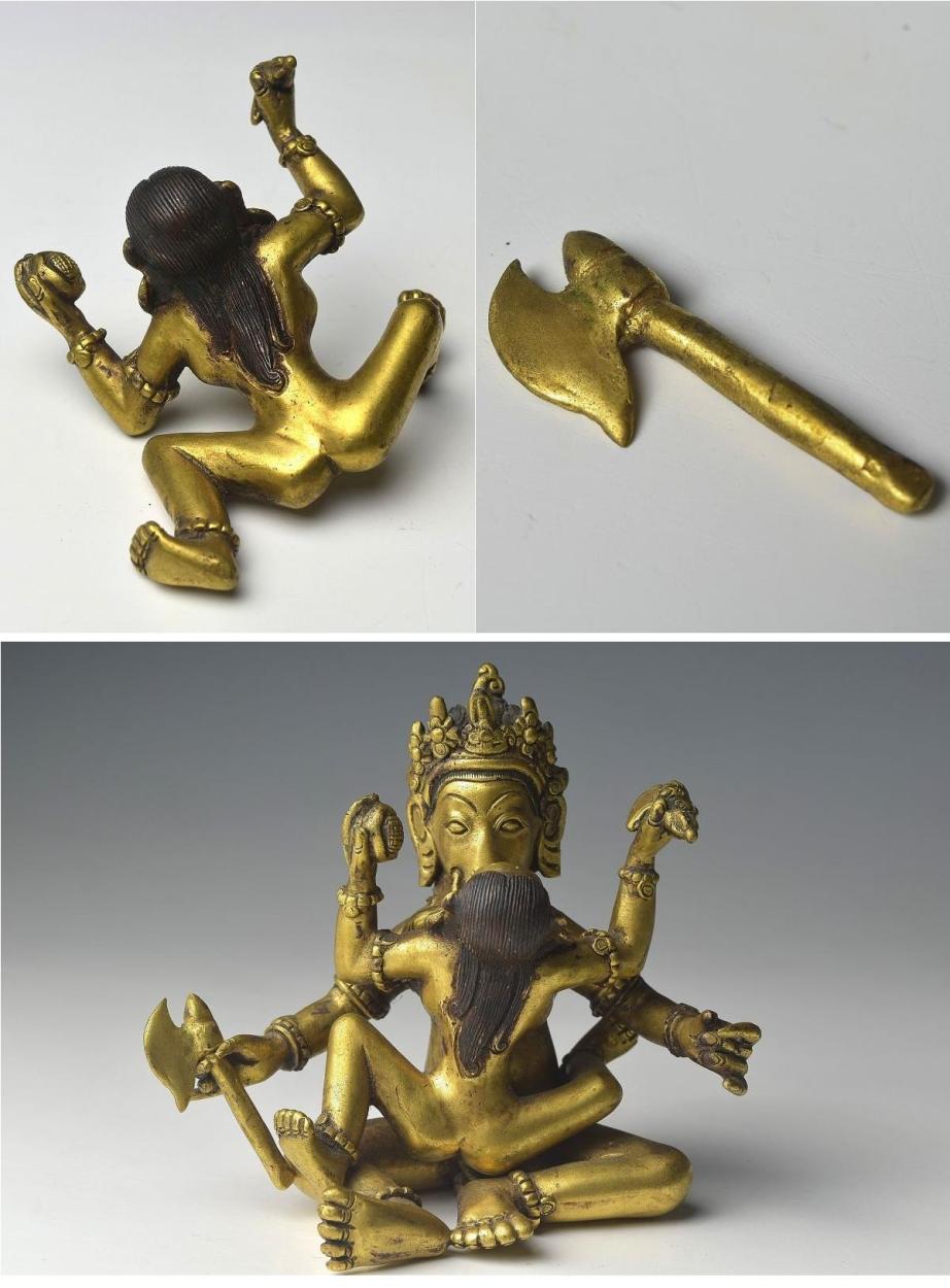 趣楽】 中国古玩 古銅塗金歓喜仏 清時代 仏像 Z1221 : 趣楽堂 ヤフー