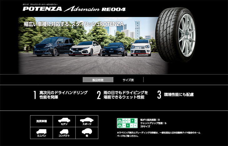 POTENZA 2025年製 ブリヂストン ポテンザ Adrenalin RE004