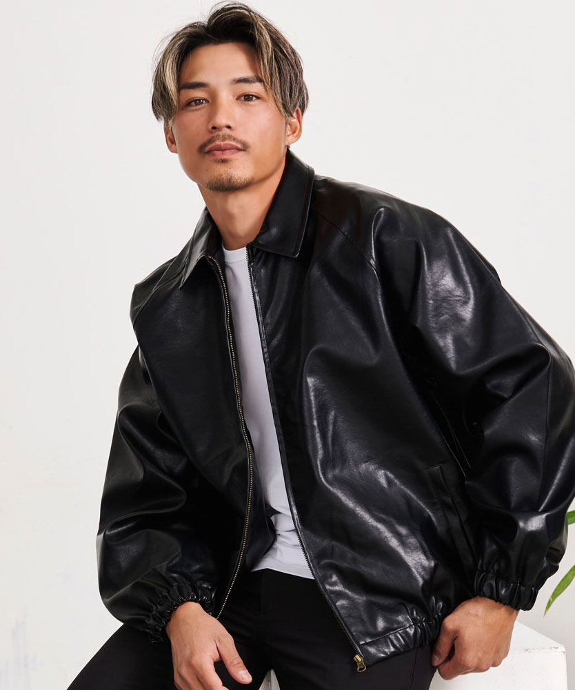 CavariA（キャバリア） レザージャケット メンズ 革ジャン ボンバー