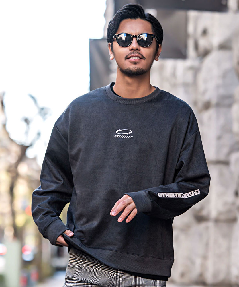 CavariA（キャバリア） トレーナー メンズ 長袖 ブランド ネックレス