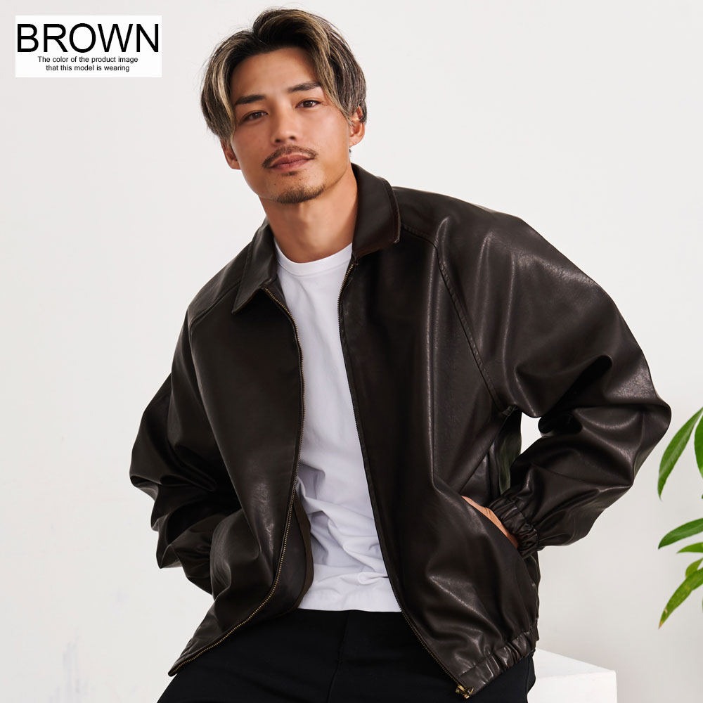 CavariA（キャバリア） レザージャケット メンズ 革ジャン ボンバー