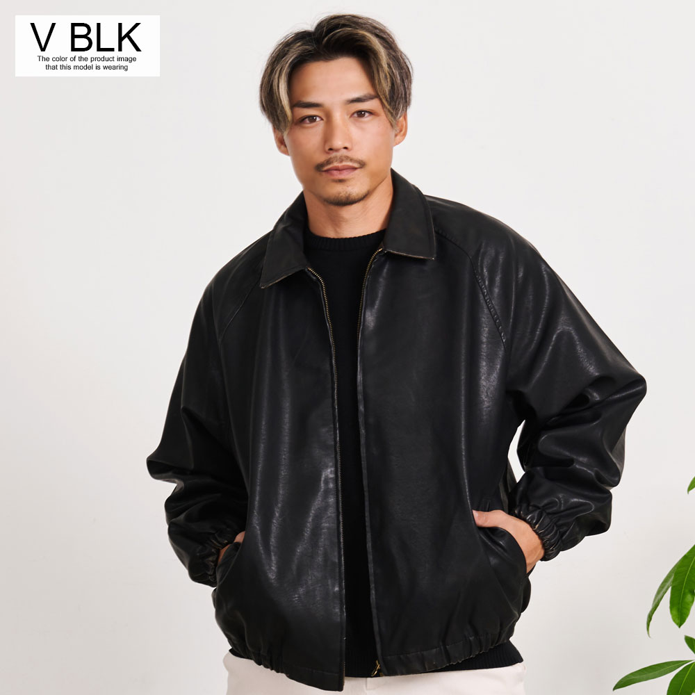 CavariA（キャバリア） レザージャケット メンズ 革ジャン ボンバー