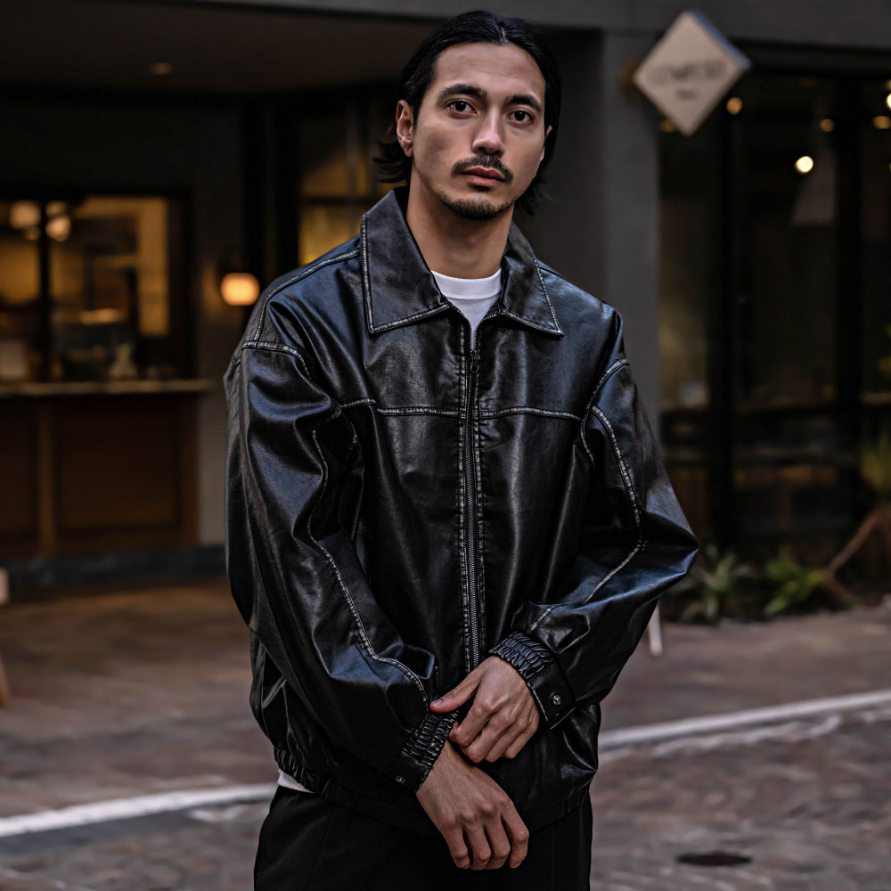 CavariA（キャバリア） レザージャケット メンズ ブルゾン アウター