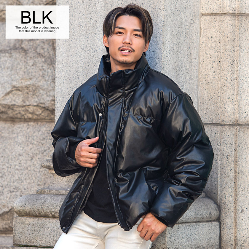 CavariA（キャバリア） 中綿ジャケット メンズ アウター ブルゾン 革