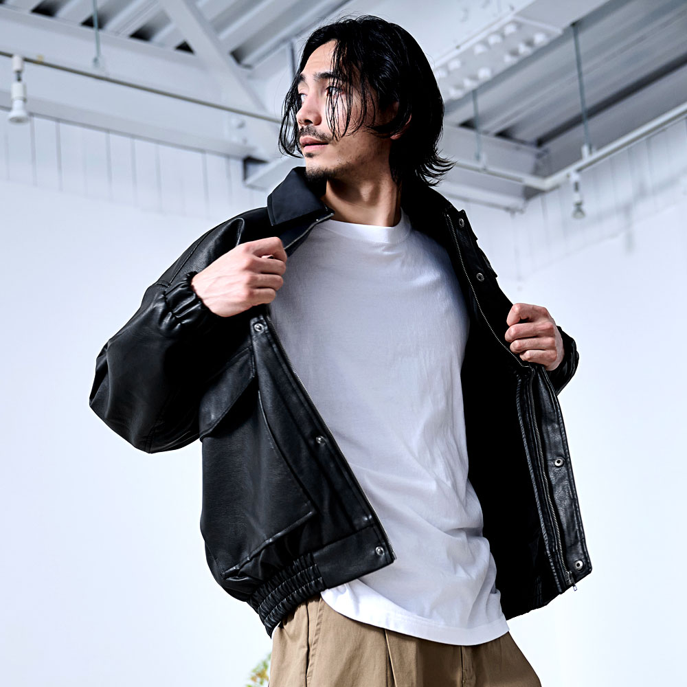 CavariA（キャバリア） レザージャケット メンズ 革ジャン ライダース