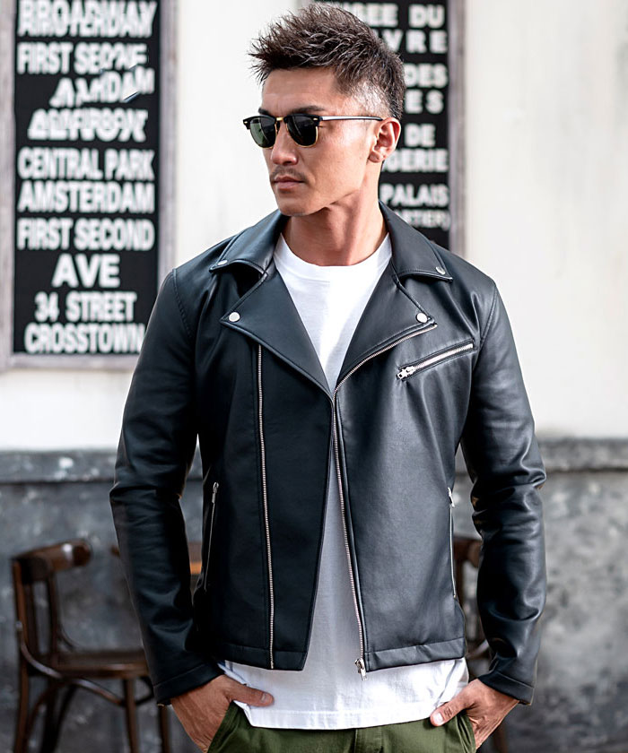 Vicci（ビッチ） ライダースジャケット メンズ 50代 革ジャン レザー