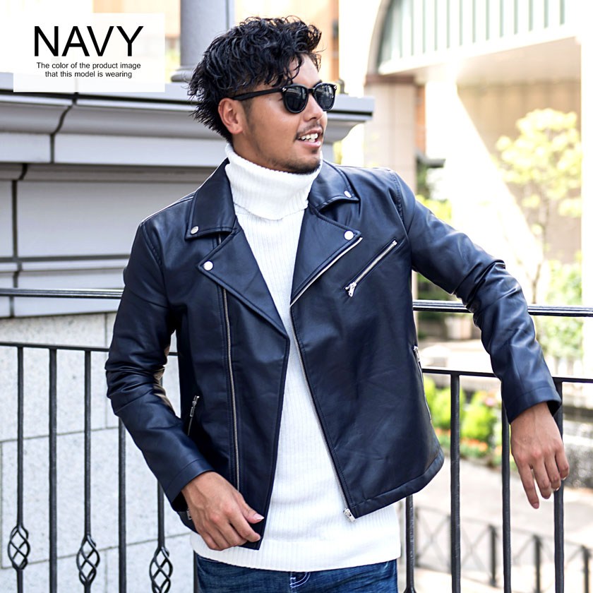 Vicci（ビッチ） ライダースジャケット メンズ 50代 革ジャン レザー