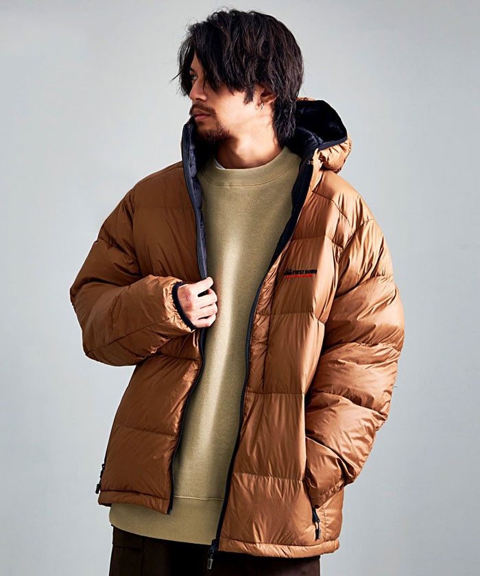 FIRST DOWN（ファーストダウン） ダウンジャケット メンズ 光沢 軽量