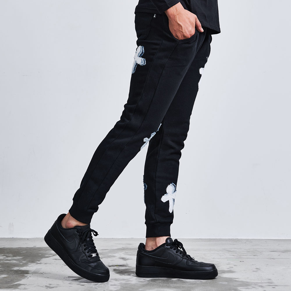 LUXE/R（ラグジュ） スウェットパンツ メンズ ジョガー リブ クロス