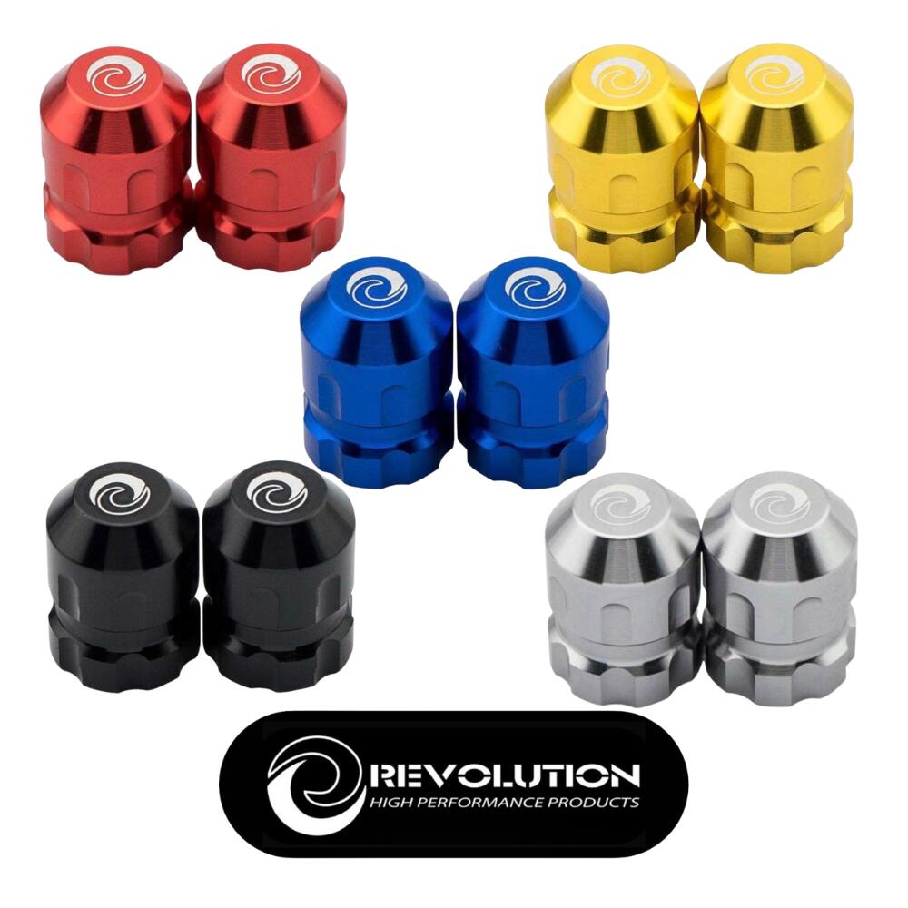 REVOLUTION 汎用アルミ削り出し エアバルブキャップ 2個セット