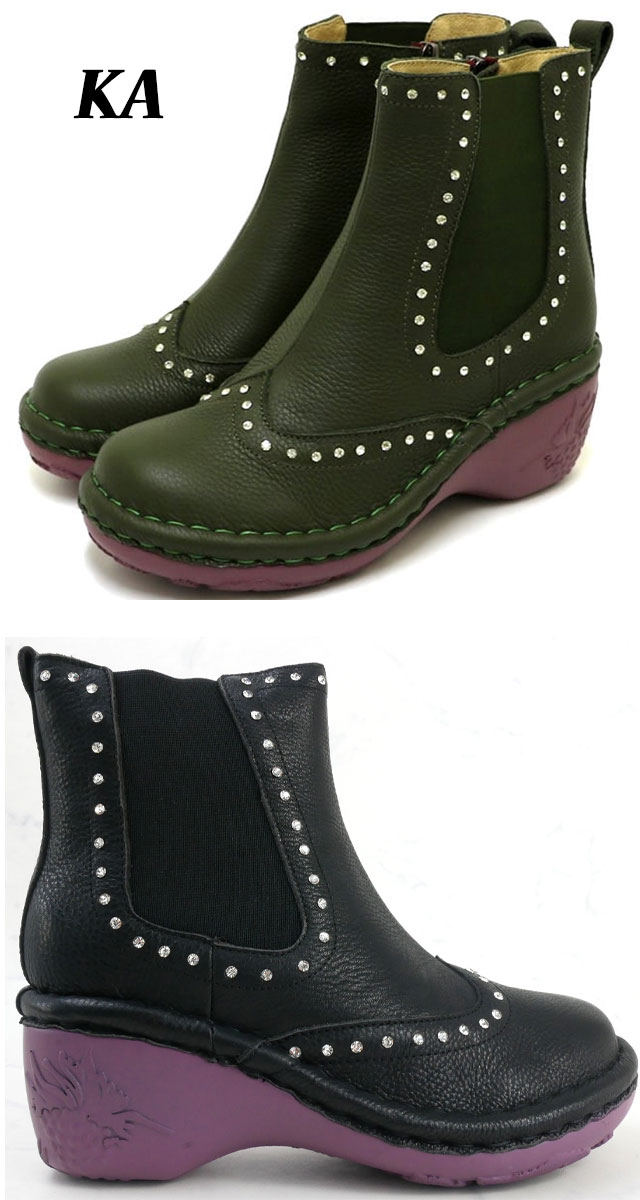 エスタシオン Estacion レディース ショートブーツ レザーブーツ 本革