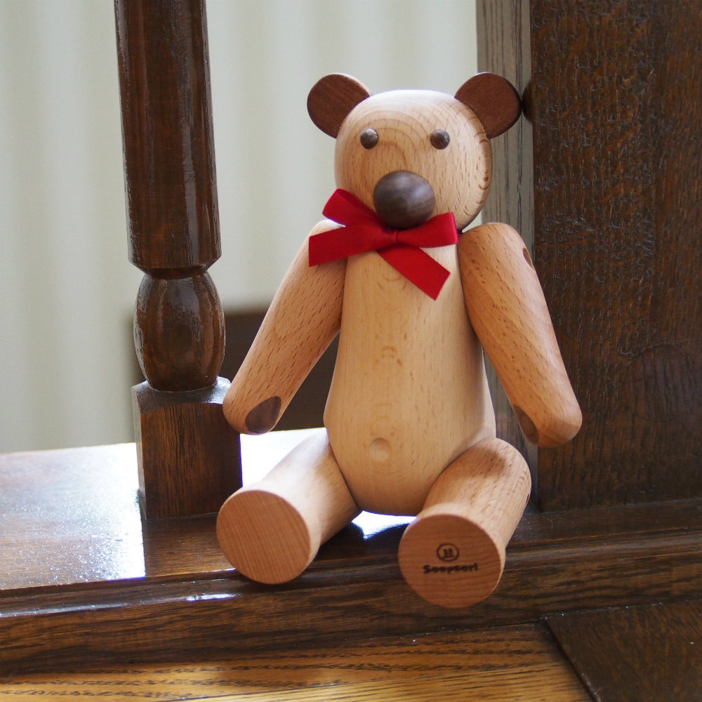 Soopsori（スプソリ） ウッドベア 木のおもちゃ くまちゃん 人形 名