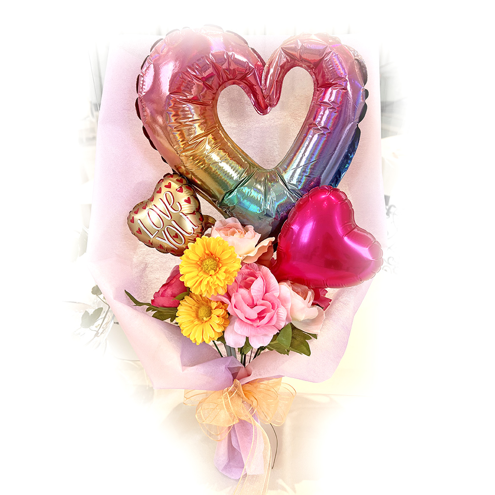 バルーン フラワー ギフト ブーケ お子様、女性に大好評 バルーン