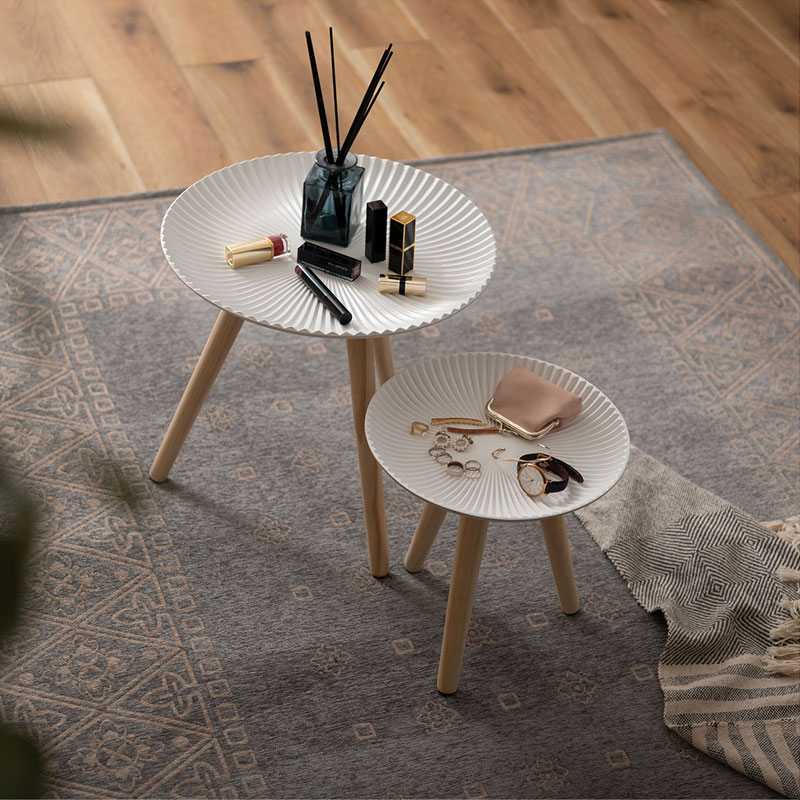 サイドテーブル トレーテーブル ナイトテーブル ホワイト 北欧