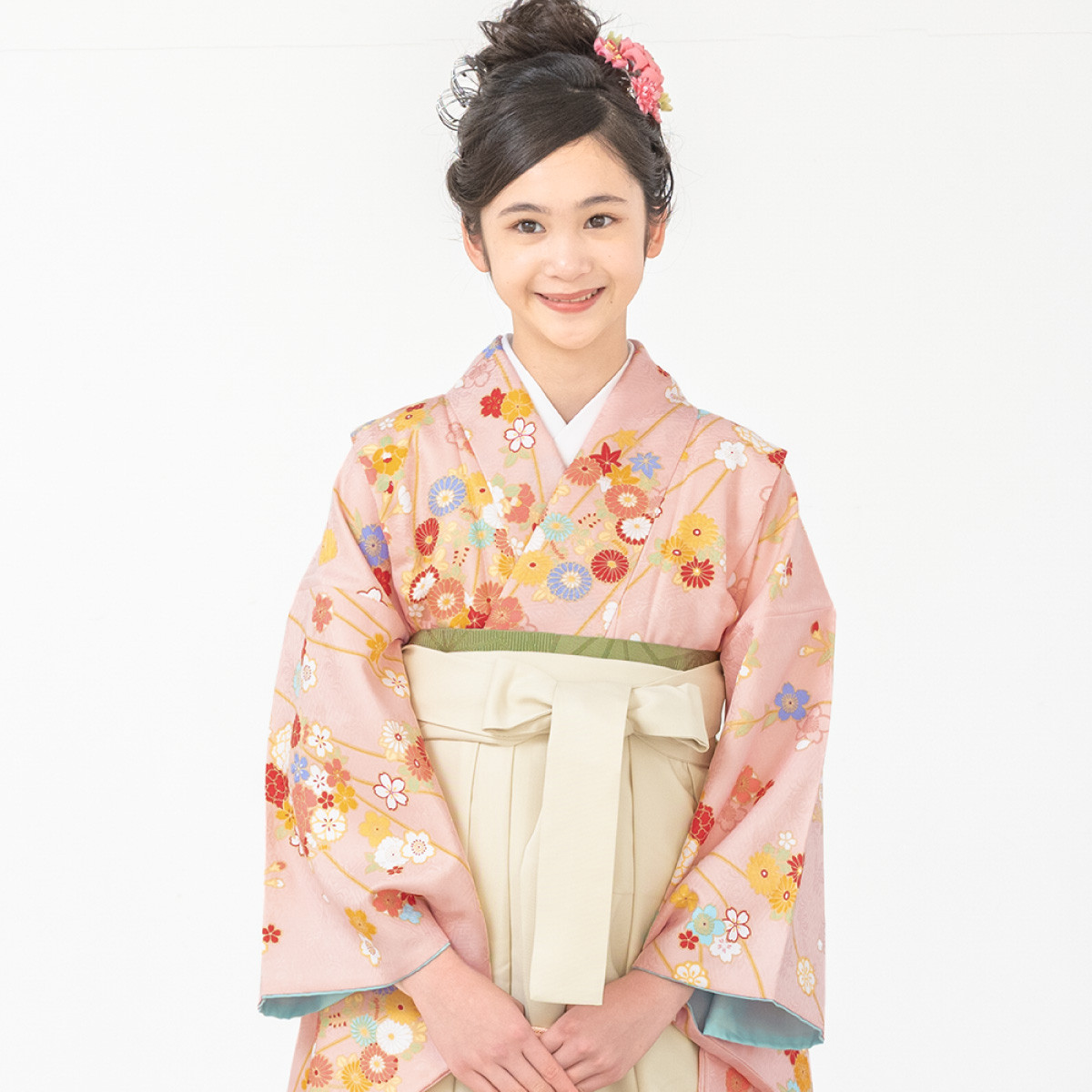 SOUBIEN（創美苑） 袴セット 卒業式 小学生 女の子 ジュニア 赤 黒 青