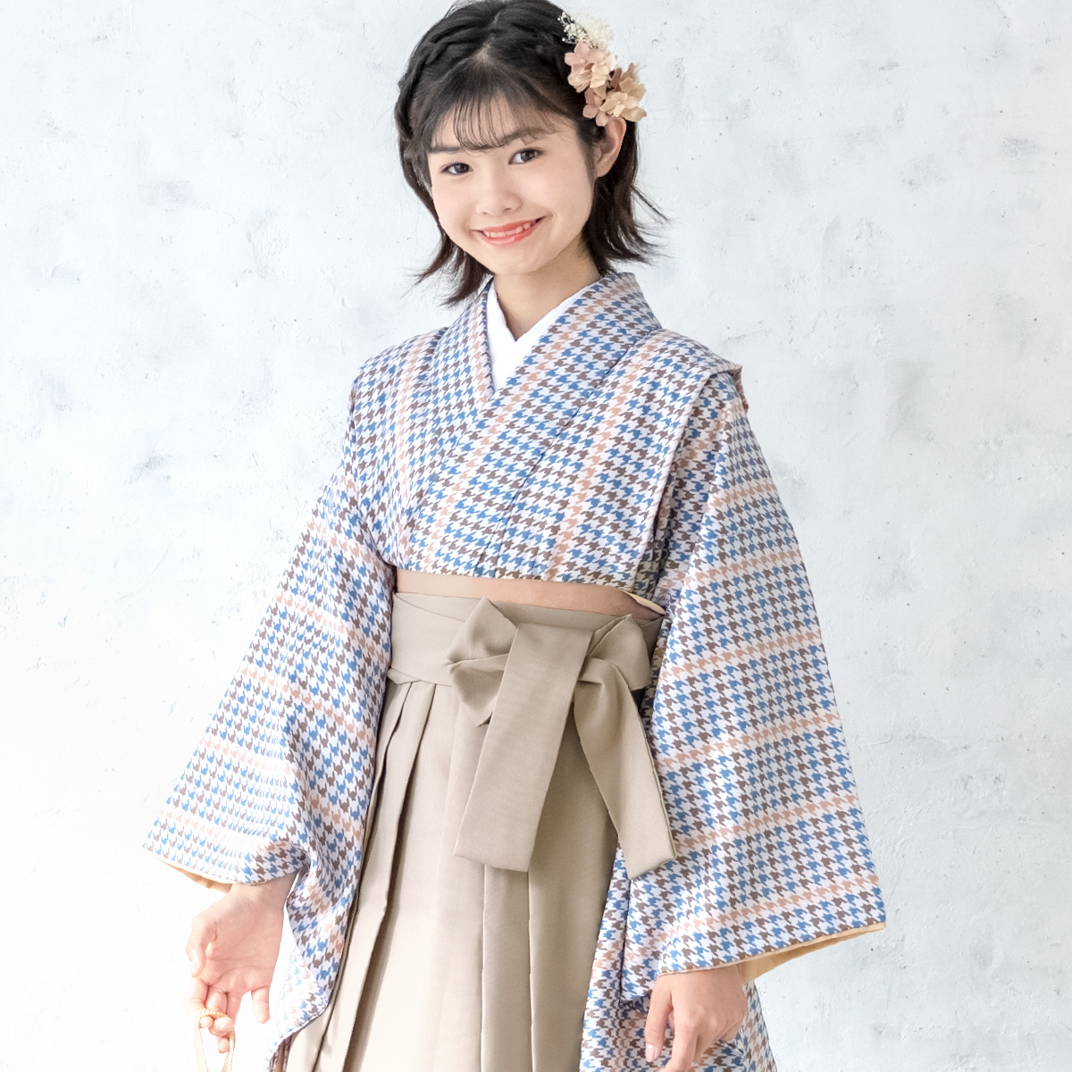 SOUBIEN（創美苑） 袴セット 卒業式 小学生 女の子 ジュニア 花唐草 鶴