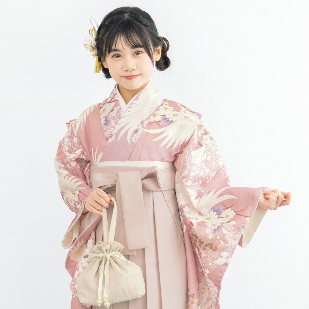 SOUBIEN（創美苑） 袴セット 卒業式 小学生 女の子 ジュニア 白 赤 青