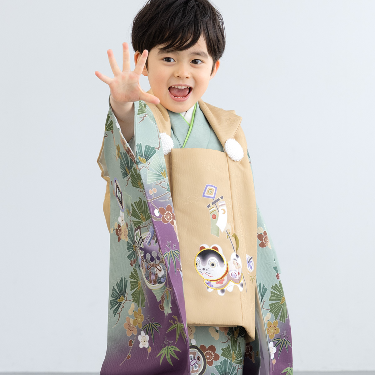 SOUBIEN（創美苑） 七五三 着物 被布コート セット 3歳 男の子 2025