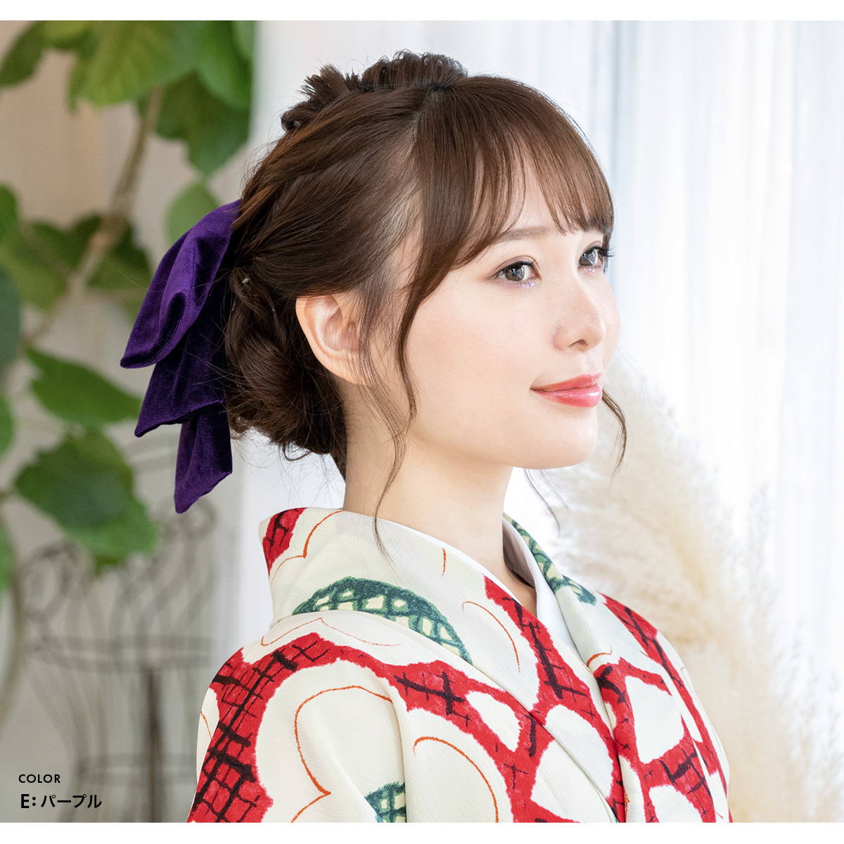 SOUBIEN（創美苑） 髪飾り 和装 リボン ベルベット 卒業式 袴姿 二尺袖