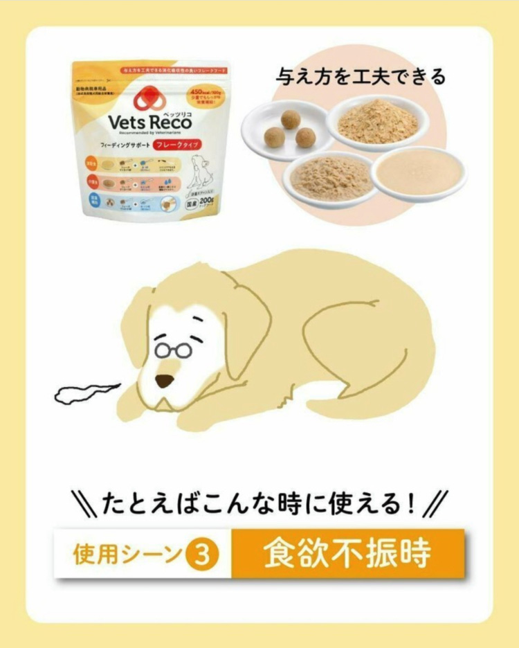 Vets Reco フィーディングサポート フレークタイプ ( 200g ) : 爽快