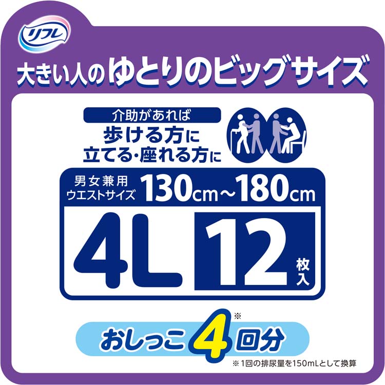 リフレ はくパンツ BIG 4Lサイズ ( 12枚入*4袋セット )/ リフレはく