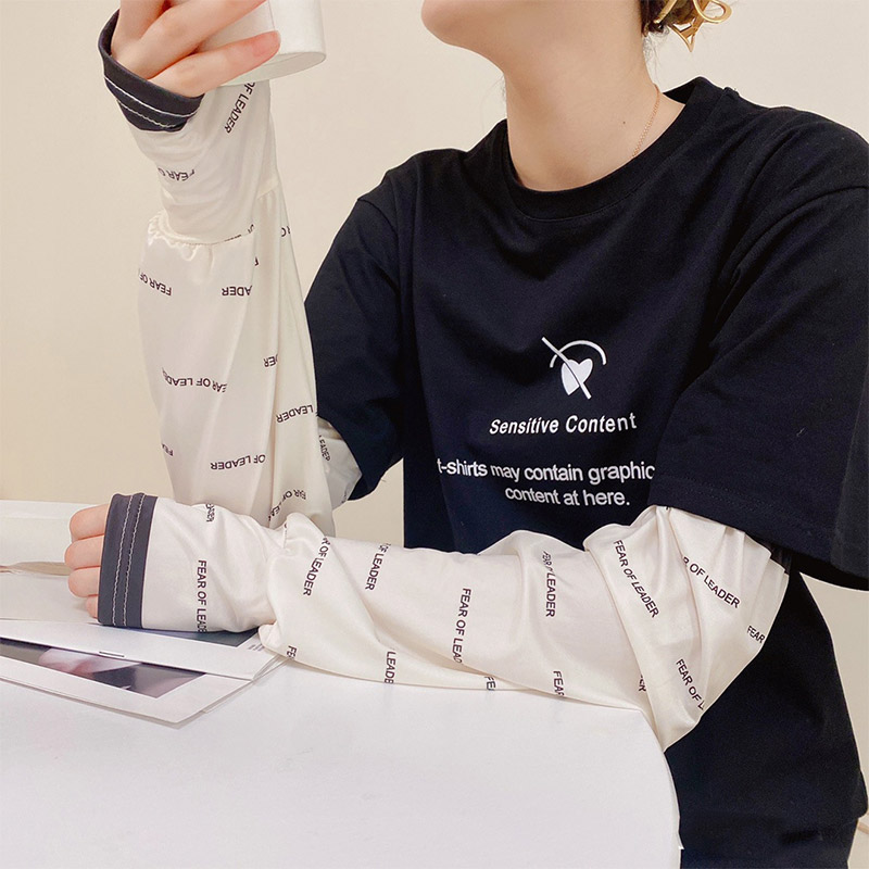 アームカバー 夏用 日焼け対策 腕カバー UV対策 親指穴付き 日焼け防止