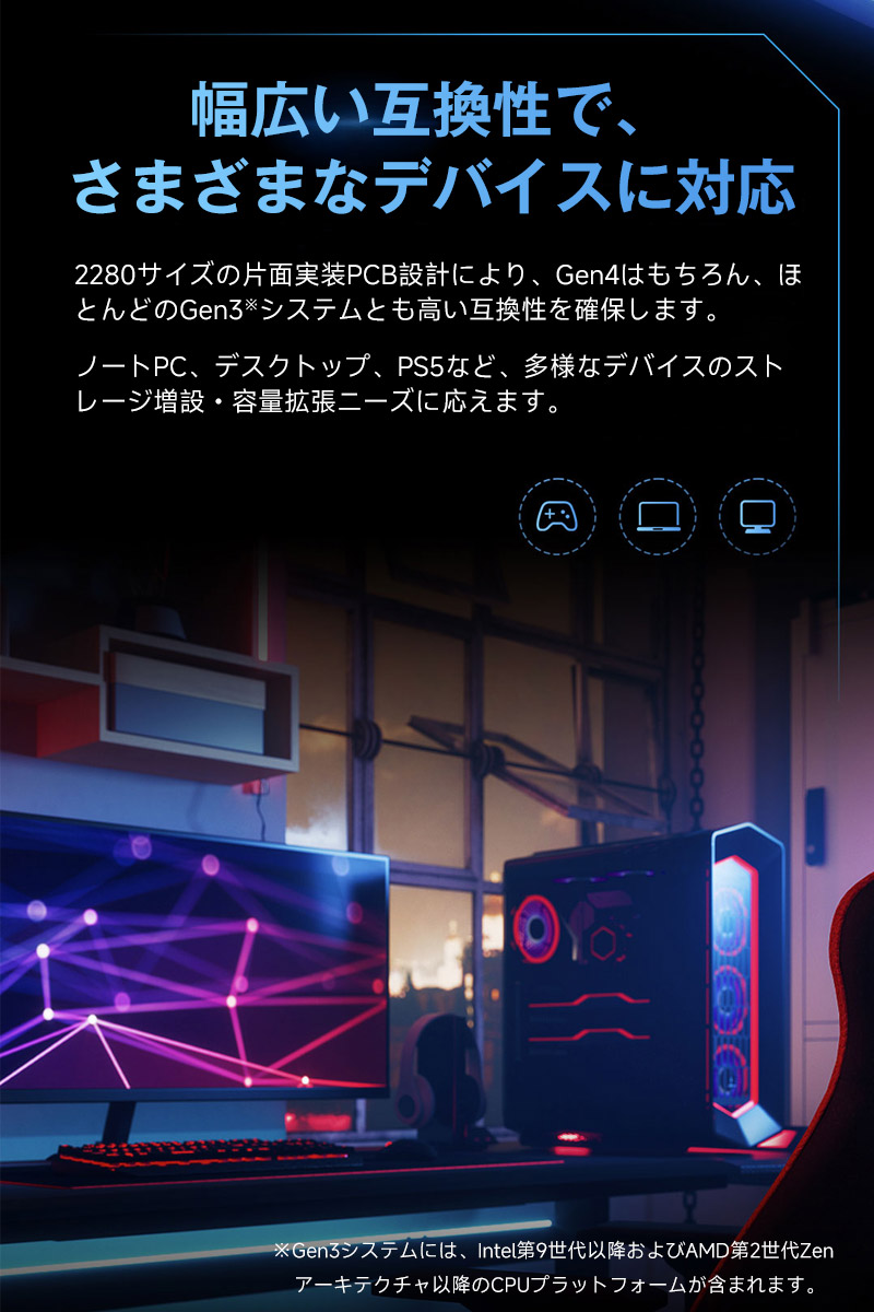 ZHITAI ポイント2倍 YMTC ZHITAI 1TB 内蔵SSD M.2 2280 R:7000MB/s W