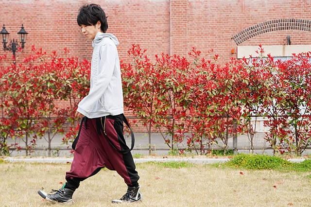 サルエルパンツ メンズ レディース ダンス B017 : スピードオレンジ