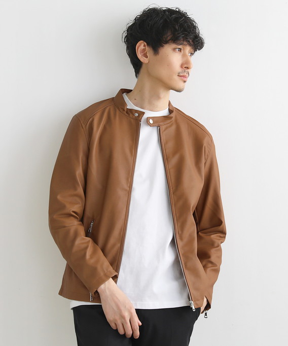 NEVER） Acquiesce ライダースジャケット メンズ PUレザー ジャケット