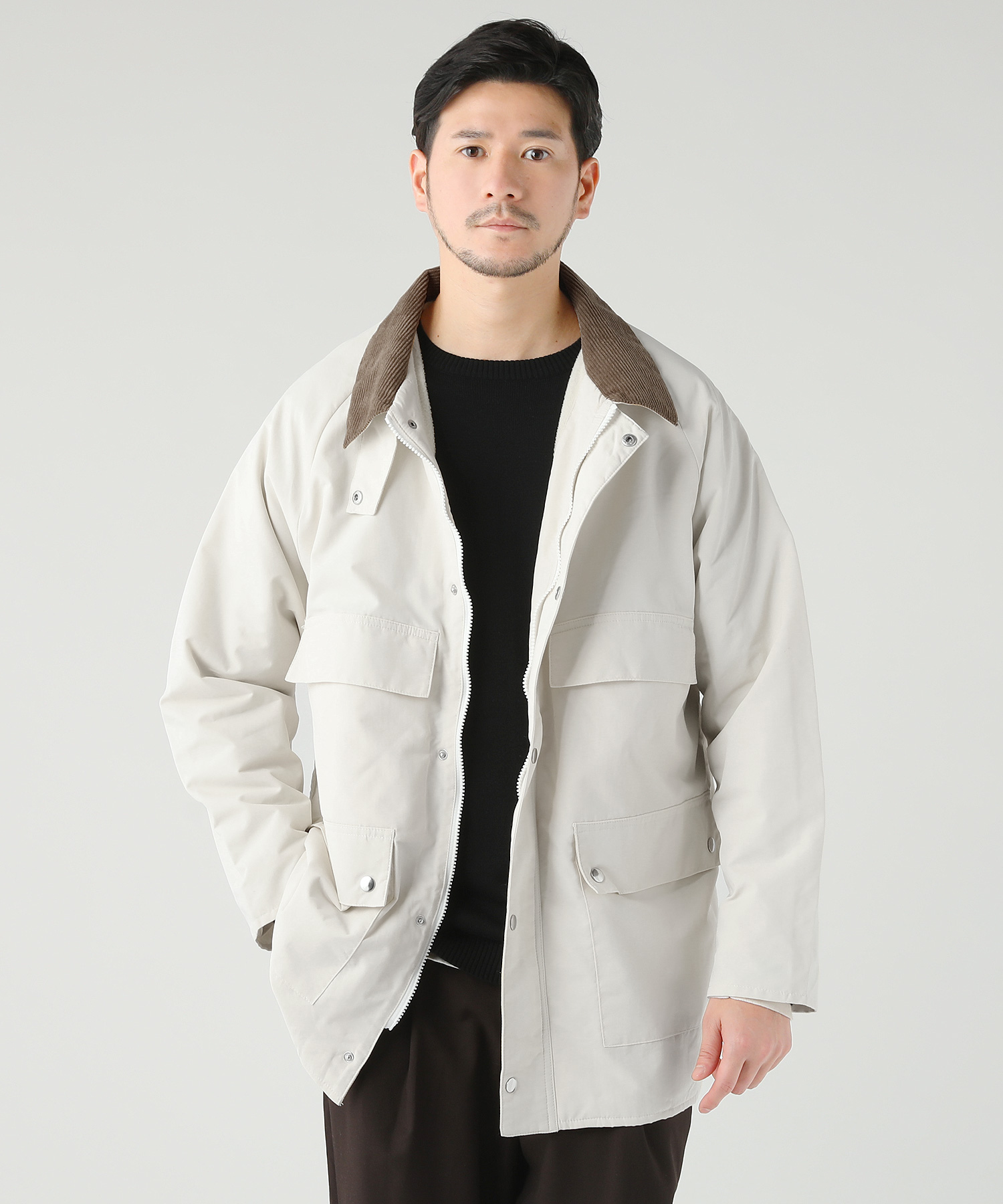 ジャケット ハンティングジャケット メンズ 2WAY コーデュロイ